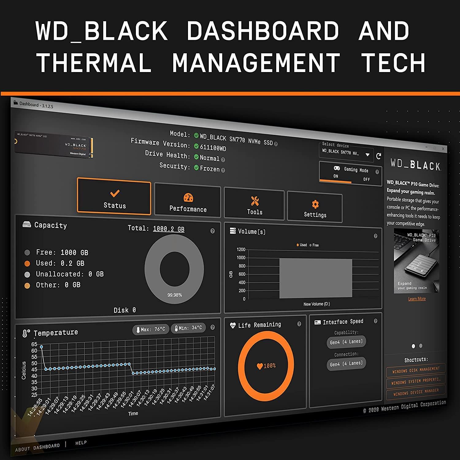 Buy WD,WD_BLACK SN770 500GB M.2 2280 PCIe Gen4 NVMe Gaming SSD up to 5000 MB/s - Gadcet.com | UK | London | Scotland | Wales| Ireland | Near Me | Cheap | Pay In 3 | Hard Drives